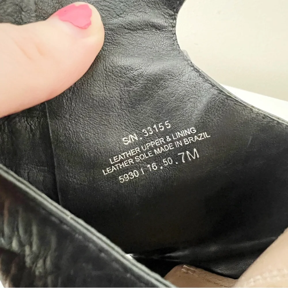 Tory Burch Grove Open Toe Leather Bootie Black Size 7